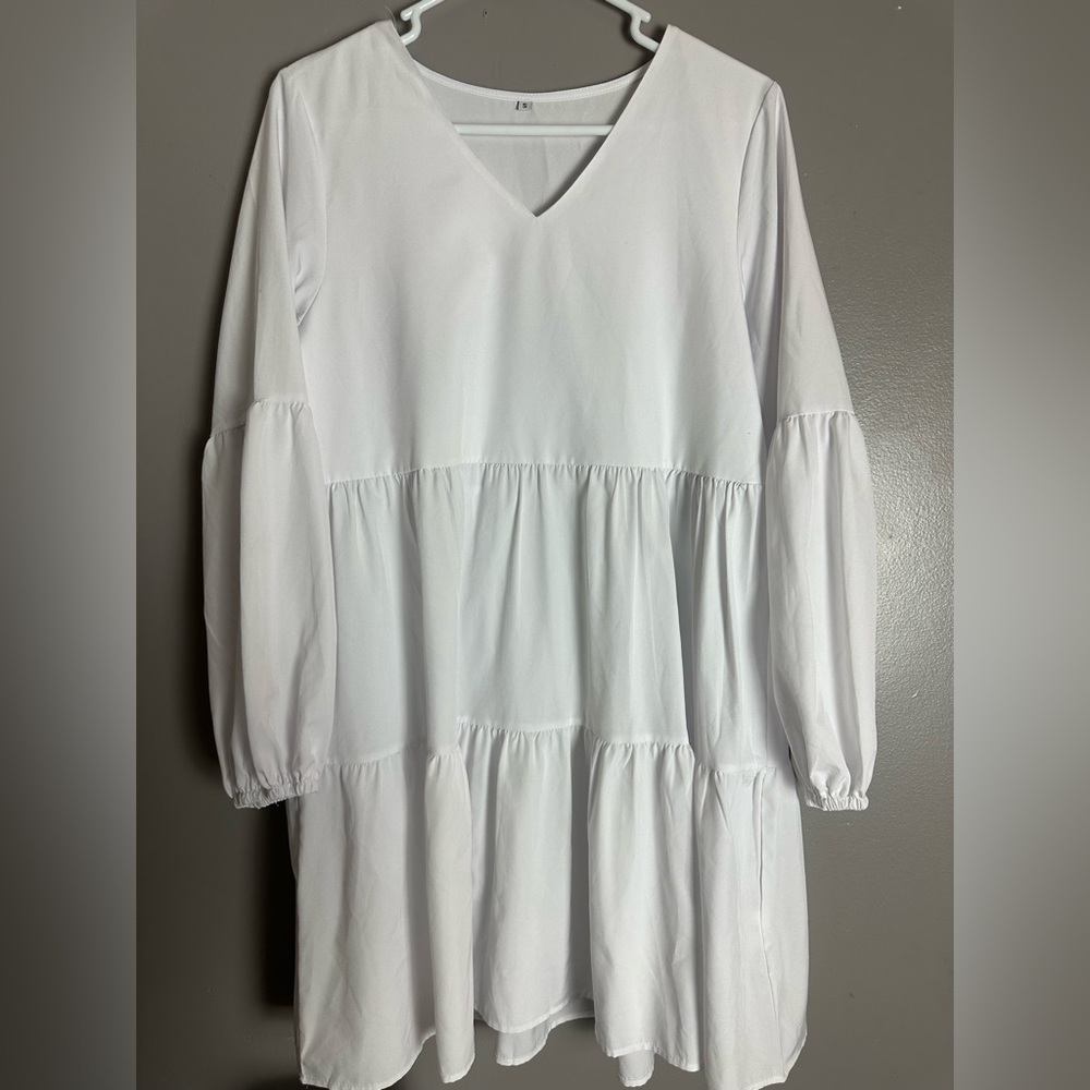 White dress with sleeves